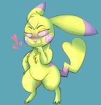  &lt;3 alternate_color cute fan_character female licking milachu nintendo pikachu pok&eacute;mon pok&eacute;mon_(species) slightly_chubby smile solo tongue tongue_out veesocks video_games 