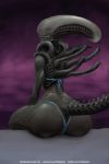  2018 alien alien_(franchise) alien_girl almost_naked alternate_version_at_source beast_(disambiguation) big_butt bikini black_body black_skin black_tail butt clothing eyeless female humanoid lips looking_at_viewer monster monster_girl_(genre) nihilophant not_furry nude presenting seductive shiny shiny_butt sitting smile solo swimsuit thong tubes wide_hips xeno xenomorph xenophilia 
