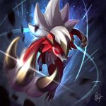  amazing ambiguous_gender anthro canine claws close-up detailed fur glowing glowing_eyes inosuke0101 looking_at_viewer lycanroc mammal midnight_lycanroc nintendo nude pok&eacute;mon pok&eacute;mon_(species) red_eyes sharp_claws solo toe_claws video_games 