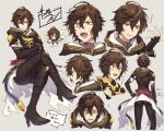  armor ass blush brown_hair character_sheet crossed_arms crossed_legs crying crying_with_eyes_open fingerless_gloves gloves granblue_fantasy high_heels hood hood_down male_focus multiple_wings open_mouth red_eyes sandalphon_(granblue_fantasy) seraph short_hair smile t_paradise_lost tears translated wings 