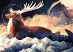  2018 antlers brown_fur cervine clockbirds digital_media_(artwork) elk feral fur horn mammal solo 