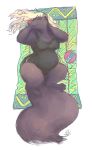  2018 anthro breasts clothed clothing digital_media_(artwork) female fur hair hindpaw jolene_(oddwilds) mammal oddwilds overweight paws semi-anthro skunk smile solo swimsuit 