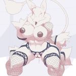  anthro big_breasts breasts canine clothing crotchless_panties cuoqet female fox garter hybrid mammal nipples no_pupils open_mouth panties pussy solo sweat thick_thighs tongue tongue_out underwear voluptuous 