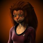  3d_(artwork) alien anthro caitian digital_media_(artwork) feline female fur looking_at_viewer m&#039;ress mammal redfern solo star_trek 