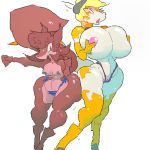  alpha_channel anthro big_breasts bikini bikini_bottom bovine breasts clothing cuoqet duo female g-string horn huge_breasts hybrid hyper hyper_breasts looking_at_viewer mammal nipples open_mouth pussy rodent simple_background squirrel standing swimsuit thick_thighs transparent_background underwear voluptuous wide_hips 