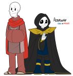  alterswap animated_skeleton bone boots cape clothing footwear friisans hi_res humanoid not_furry papyrus_(undertale) robe sans_(undertale) simple_background skeleton text undead undertale video_games white_background 