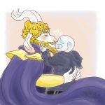  animated_skeleton anthro asgore_dreemurr bone boss_monster caprine duo goat hi_res kissing magpieravenart male male/male mammal sans_(undertale) size_difference skeleton undead undertale video_games 