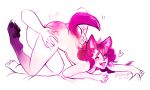  &lt;3 2018 animal_humanoid blush breasts canine duo female from_behind_position hair happy human humanoid male male/female mammal nakitacat one_eye_closed open_mouth pink_hair sex short_hair simple_background spank_marks transformation were werewolf white_background wolf_humanoid 