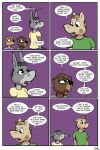  2018 anthro beaver buckteeth clothed clothing comic dialogue donkey english_text equine eyewear female glasses horse jennifer_(study_partners) lisa_(study_partners) male mammal mustelid open_mouth otter rodent sarah_(study_partners) speech_bubble study_partners teeth text thunderouserections tongue woody_(study_partners) young 