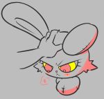  bloody_bunny female head_pat lagomorph mammal nervous punipuri stitches 