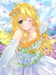  cleavage dress hop_grenade hoshii_miki the_idolm@ster the_idolm@ster_million_live! the_idolm@ster_million_live!_theater_days wedding_dress 