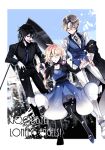  bandages business_suit daniel_dickens dress gun heterochromia isaac_foster megane rachel_gardner satsuriku_no_tenshi shun_nyun thighhighs 