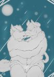  anthro bovine bulge canine cattle clothing duo essentialryu french_kissing kissing male male/male mammal muscular muscular_male standing underwear 