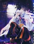  1boy fate/stay_night long_hair male male_focus merlin_(fate/stay_night) silver_hair solo white_hair 