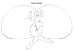  anthro barefoot big_breasts blush breasts butt clothing dialogue english_text equine fan_character feathered_wings feathers feet female hair huge_breasts humanoid_feet hyper hyper_breasts jrvanesbroek kneeling looking_at_viewer looking_back mammal my_little_pony open_mouth panties pegasus pillow_talk_(oc) plantigrade rear_view solo text thong underwear wings 
