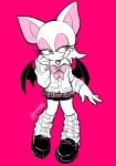  anthro bat clothing eyeshadow female makeup mammal poro586 rouge_the_bat signature solo sonic_(series) video_games wings 