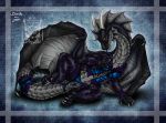  2018 anus claws clothing digital_media_(artwork) dragon drerika female feral horn legwear lingerie nachtschwinge pussy scalie tongue watermark wings 