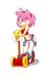  amy_rose anthro black_nose bracelet clothing conditional_dnp female footwear gloves green_eyes hair hairband hammer hedgehog jewelry kayla-na mammal one_eye_closed pink_hair short_hair signature simple_background smile solo sonic_(series) tools video_games wink 