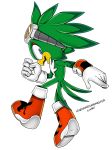  anthro avian bird clothing english_text gloves hi_res jet_the_hawk legendarywindmaster male signature solo sonic_(series) sonic_riders text video_games 