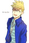  1boy blonde_hair glasses male male_focus mullein_(pokemon) pokemon pokemon_(game) pokemon_(sm) smile solo 