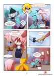  ! ... ? anthro brown_fur canine comic dialogue dust:_an_elysian_tail dust_(character) english_text female fidget fur green_eyes grey_fur group hair haley_(elysian_tail) hi_res lagomorph mammal matti multicolored_fur nimbat orange_fur outside patreon pink_hair predator/prey rabbit smile steel_tigerwolf steelphox text two_tone_fur url video_games white_fur whitephox wolf 