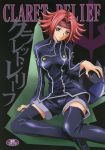  1girl bandanna black_footwear black_jacket black_shorts blue_eyes boots code_geass cover cover_page doujin_cover helmet jacket kallen_stadtfeld kawarajima_kou long_sleeves looking_at_viewer parted_lips red_hair short_shorts shorts sitting solo spiked_hair thigh_boots thighhighs zettai_ryouiki 