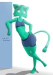  2018 anthro boy_shorts bra breasts cat clothing feline female mammal midriff punkydreamer small_breasts solo sports_bra tomboy underwear 