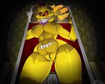  2018 absurd_res animatronic bear big_breasts bow_tie breasts crossgender digital_media_(artwork) female five_nights_at_freddy&#039;s five_nights_at_freddy&#039;s_4 glowing glowing_eyes hi_res huge_breasts looking_at_viewer machine mammal navel nightmare_fredbear_(fnaf) nightmarebearpuff nipples nude pussy robot sharp_teeth signature smile solo standing stomach_mouth teeth text thick_thighs video_games wide_hips 