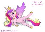  2016 amniotic_fluid birth capital-h crown crying daughter duo english_text equine feathered_wings feathers female feral flurry_heart_(mlp) friendship_is_magic fur hair horn jewelry lying mammal mother mother_and_daughter multicolored_hair my_little_pony necklace on_side parent pink_feathers pink_fur princess_cadance_(mlp) purple_eyes pussy spread_legs spread_wings spreading sweat tears teats text unicorn winged_unicorn wings 