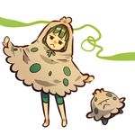  :&lt; barefoot gen_3_pokemon green_hair hitec moemon personification pokemon pokemon_(creature) poncho shroomish 
