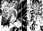  comic explosion flandre_scarlet from_below greyscale hard_translated highres laevatein monochrome multiple_girls remilia_scarlet touhou translated wi-z_garage 