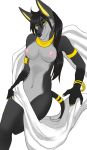  2018 anthro areola black_hair breasts canine digital_media_(artwork) dog female hair kittentits mammal nipples solo yellow_eyes 