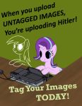  ambiguous_gender computer cutie_mark danatron1 english_text equine horn horse inside mammal my_little_pony pony reaction_image standing text toony typing unicorn 