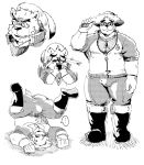  2018 anthro bear boots bulge clothed clothing eyewear footwear glasses gnj97 hat male mammal muscular muscular_male slightly_chubby solo straw_hat tokyo_afterschool_summoners volos 