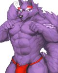  2018 abs anthro biceps big_muscles black_nose canine captainjohkid claws flakjacket0204 fur hi_res male mammal muscular pecs simple_background standing wolf 