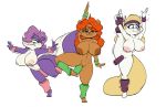  2017 3_toes 4_fingers aerobics animaniacs anthro balancing barefoot bear big_breasts black_and_white breasts digital_media_(artwork) dildo exercise eyebrows eyelashes female fifi_la_fume group hair joelasko julie_bruin long_hair long_tail looking_at_viewer mammal minerva_mink mink monochrome mustelid navel nude raised_leg sex_toy skunk sweatband tiny_toon_adventures toes warner_brothers wristband 