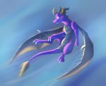  2015 claws digital_media_(artwork) dragon feral horn icelectricspyro male membranous_wings purple_scales scales scalie simple_background solo spyro spyro_the_dragon video_games western_dragon wings 