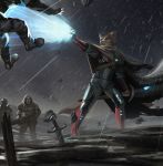  anthro armor battle cat clothed clothing feline furstang male mammal melee_weapon outside painted pointcaliber raining sabre_(disambiguation) solo sword the-impeccable-dan weapon 