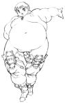 1boy fat lineart nipples nude obese penis solo tanuma_yuuichirou 