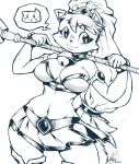  armor artist_needed breasts cat cleavage clothed clothing feline female mammal midriff skimpy solo unconvincing_armor warrior_kittens weapon 