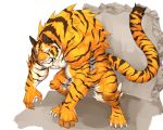  anthro biceps captainjohkid feline flakjacket0204 fur hi_res male mammal muscular muscular_male pecs simple_background tiger 