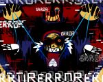  5:4 aftertale alternate_universe animated_skeleton blood bone clothed clothing error errortale geno_sans_(aftertale) glitch gold_(metal) gold_tooth hoodie loverofpiggies male nightmare_fuel not_furry sans_(undertale) skeleton skull smile soul strings text undead underfell undertale video_games wounded 