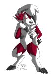  2018 breasts canine dog female form lycanroc mammal night nintendo pok&eacute;mon pok&eacute;mon_(species) simple_background video_games white_background wolf 