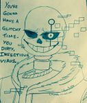  animated_skeleton bone chappietriggerhappy clothed clothing cputale english_text glitch hi_res hoodie male markings not_furry sans_(undertale) skeleton skull smile text undead undertale video_games 