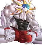  anthro bulge bulge_grab clothing legendary_pok&eacute;mon male mayar nintendo pok&eacute;mon pok&eacute;mon_(species) solgaleo solo underwear video_games 