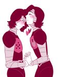  &lt;3 blush clothed clothing digital_media_(artwork) duo girly hair humanoid machine male male/male mettaton mettaton_ex not_furry robot selfcest simple_background smile square_crossover undertale unknown_artist video_games 