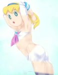  1girl blonde_hair doraemon doraemon_(character) looking_at_viewer looking_back sarah serra_(eiga_doraemon:_nobita_no_takarajima) solo takeru33 