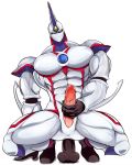  balls blush cum elemental_hero_neos erection hero humanoid_penis male muscular nipples not_furry nude penis sex solo unknown_artist 