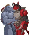  abs alorias_(kasaiokami) android anthro anthro_on_anthro areola balls barazoku biceps butt canine claws cum cum_on_penis drooling erection french_kissing fur groudon hair humanoid_penis hybrid kissing legendary_pok&eacute;mon lucaridon lucario machine machoke maldu male male/male mammal manly muscular nintendo nipples nude pec_grab pecs penis pok&eacute;mon pok&eacute;mon_(species) precum robot saliva saliva_string sharp_claws spikes standing sweat thick_penis thick_thighs tongue tongue_out triceps video_games 