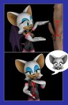  3d_(artwork) bat black_background bodysuit clothed clothing digital_media_(artwork) female gloves green_eyes jawsfm looking_at_viewer male mammal nude penis rouge_the_bat simple_background skinsuit smile sonic_(series) source_filmmaker tight_clothing wings 